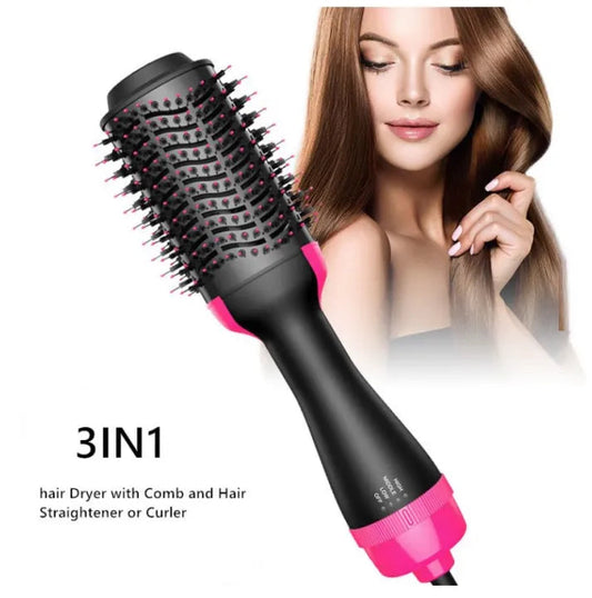 One Step 3-in-1 Hot Air Brush – Dry, Straighten & Volumize Effortlessly 💁♀️