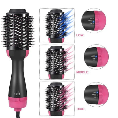 One Step 3-in-1 Hot Air Brush – Dry, Straighten & Volumize Effortlessly 💁‍♀️