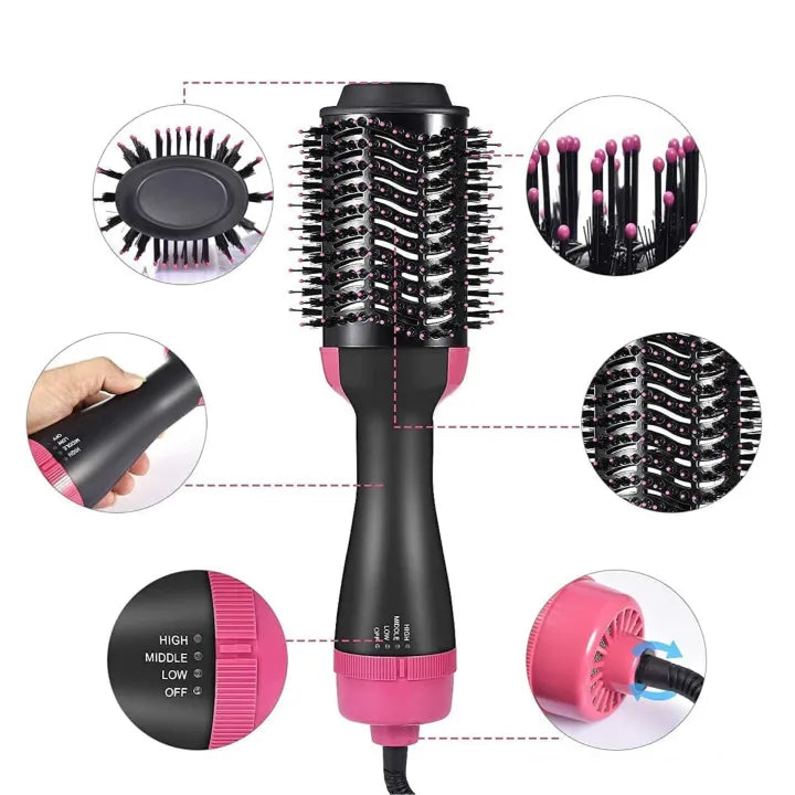 One Step 3-in-1 Hot Air Brush – Dry, Straighten & Volumize Effortlessly 💁‍♀️