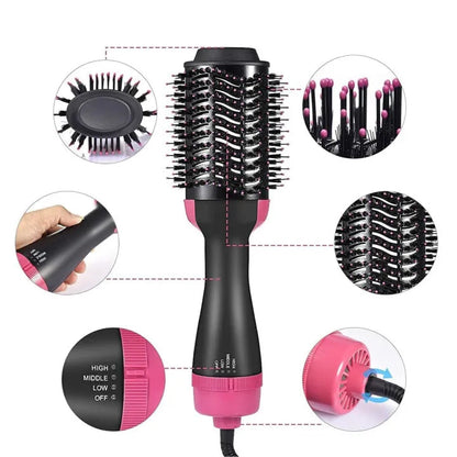 One Step 3-in-1 Hot Air Brush – Dry, Straighten & Volumize Effortlessly 💁‍♀️