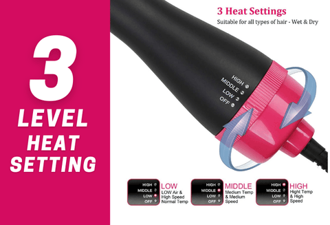 One Step 3-in-1 Hot Air Brush – Dry, Straighten & Volumize Effortlessly 💁‍♀️