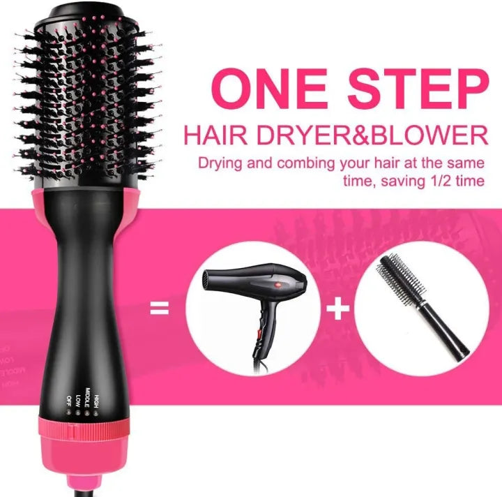 One Step 3-in-1 Hot Air Brush – Dry, Straighten & Volumize Effortlessly 💁‍♀️